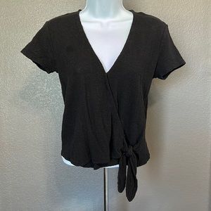 Madewell tie front cap sleep top